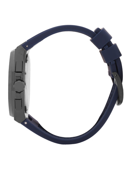 Daniel Klein Men’s Dark Blue Dial Silicone Strap Watch DK.1.14092-6