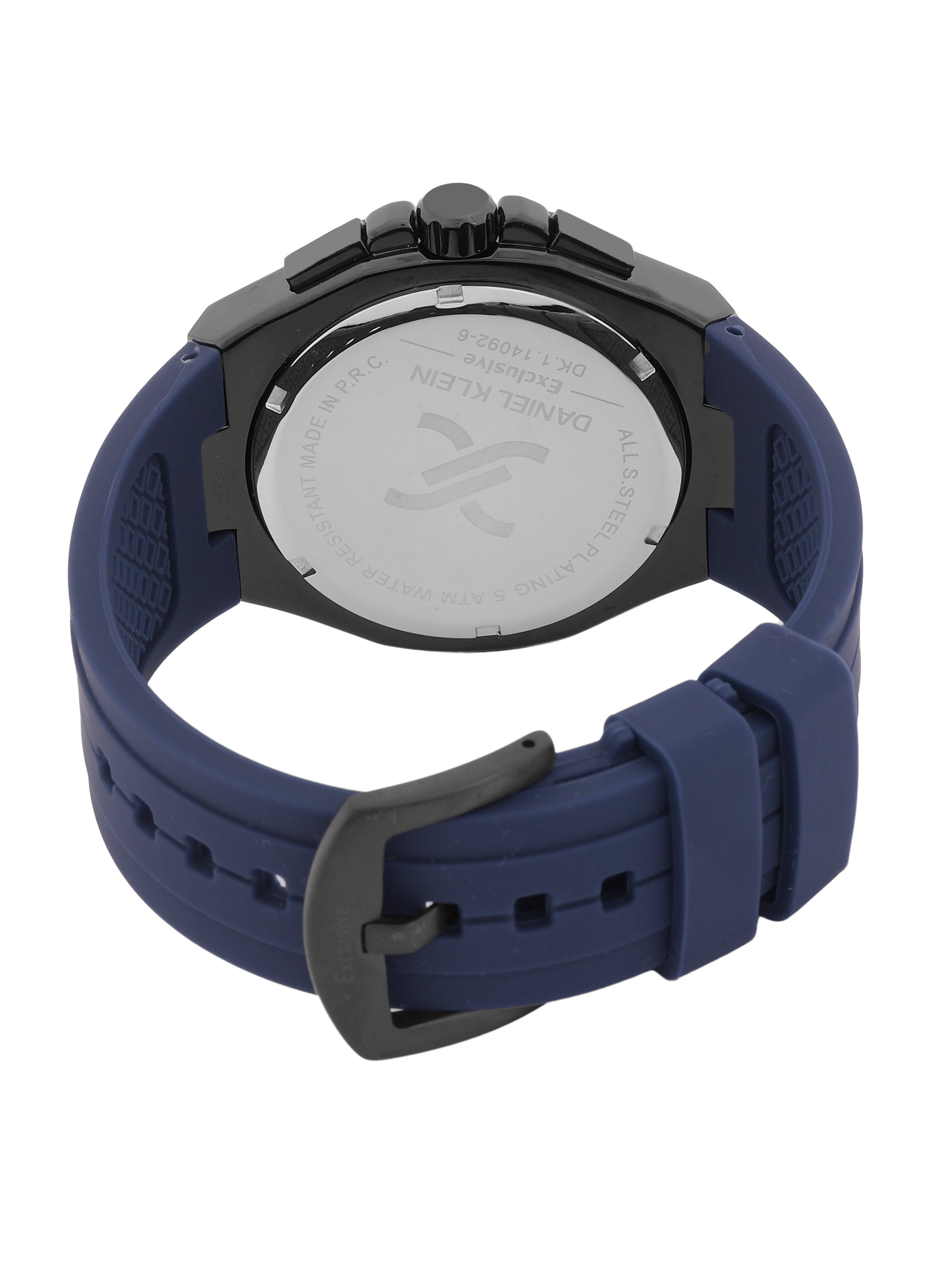 Daniel Klein Men's Dark Blue Dial Silicone Strap Watch DK.1.14092-6