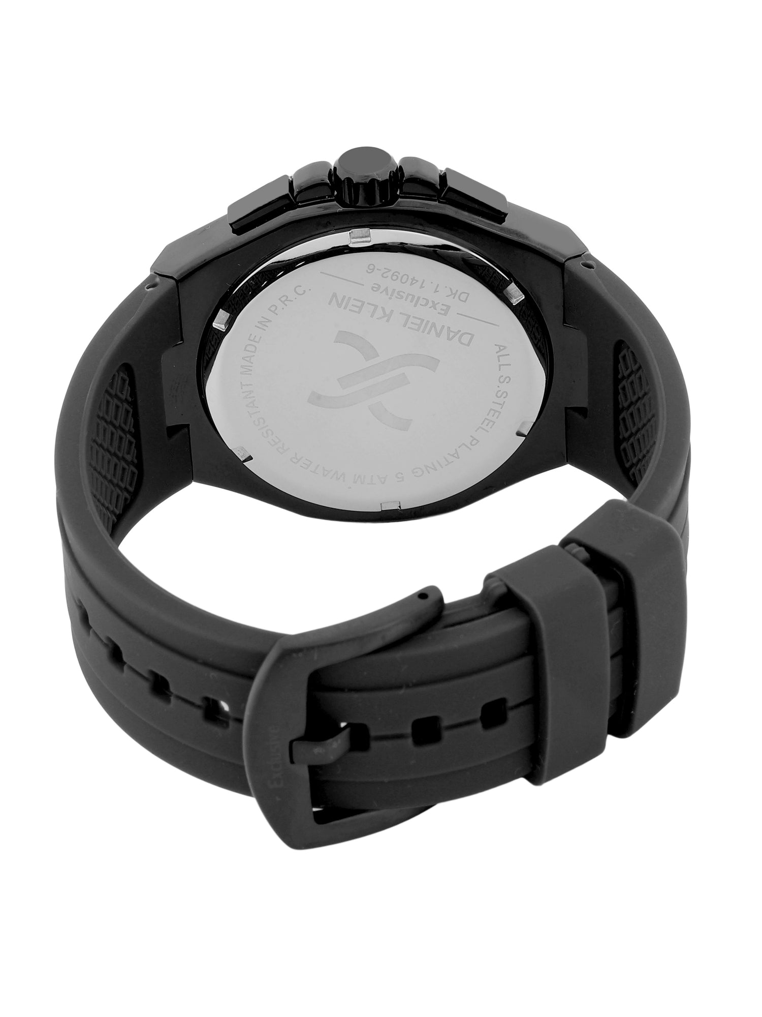Daniel Klein Men’s Gun Black Dial Silicone Watch DK.1.14092-1