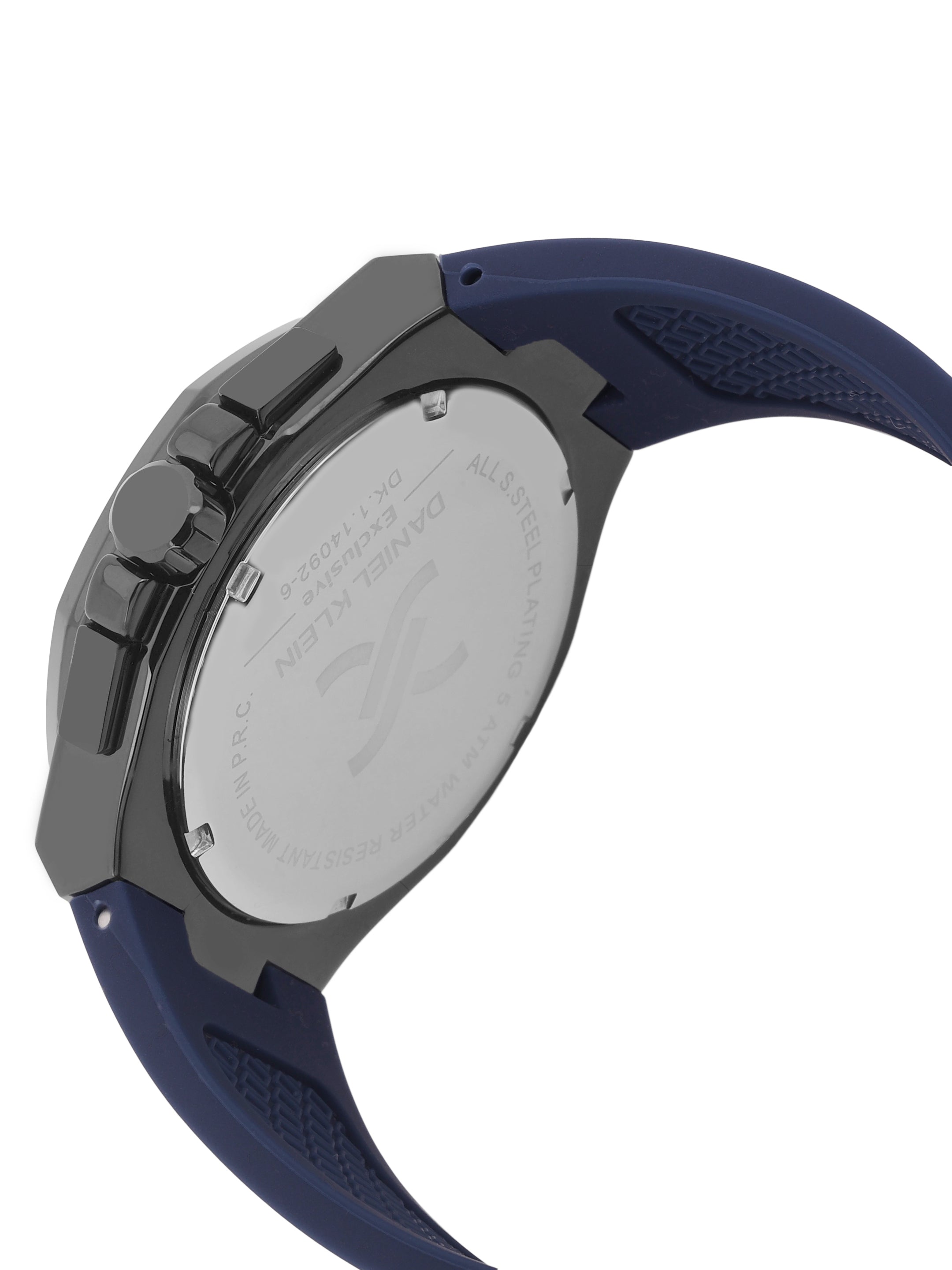 Daniel Klein Men's Dark Blue Dial Silicone Strap Watch DK.1.14092-6 Daniel Klein Men's Dark Blue Dial Silicone Strap Watch DK.1.14092-6