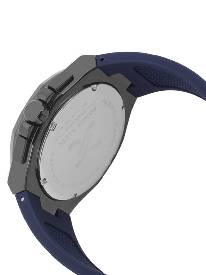 Daniel Klein Men’s Dark Blue Dial Silicone Strap Watch DK.1.14092-6