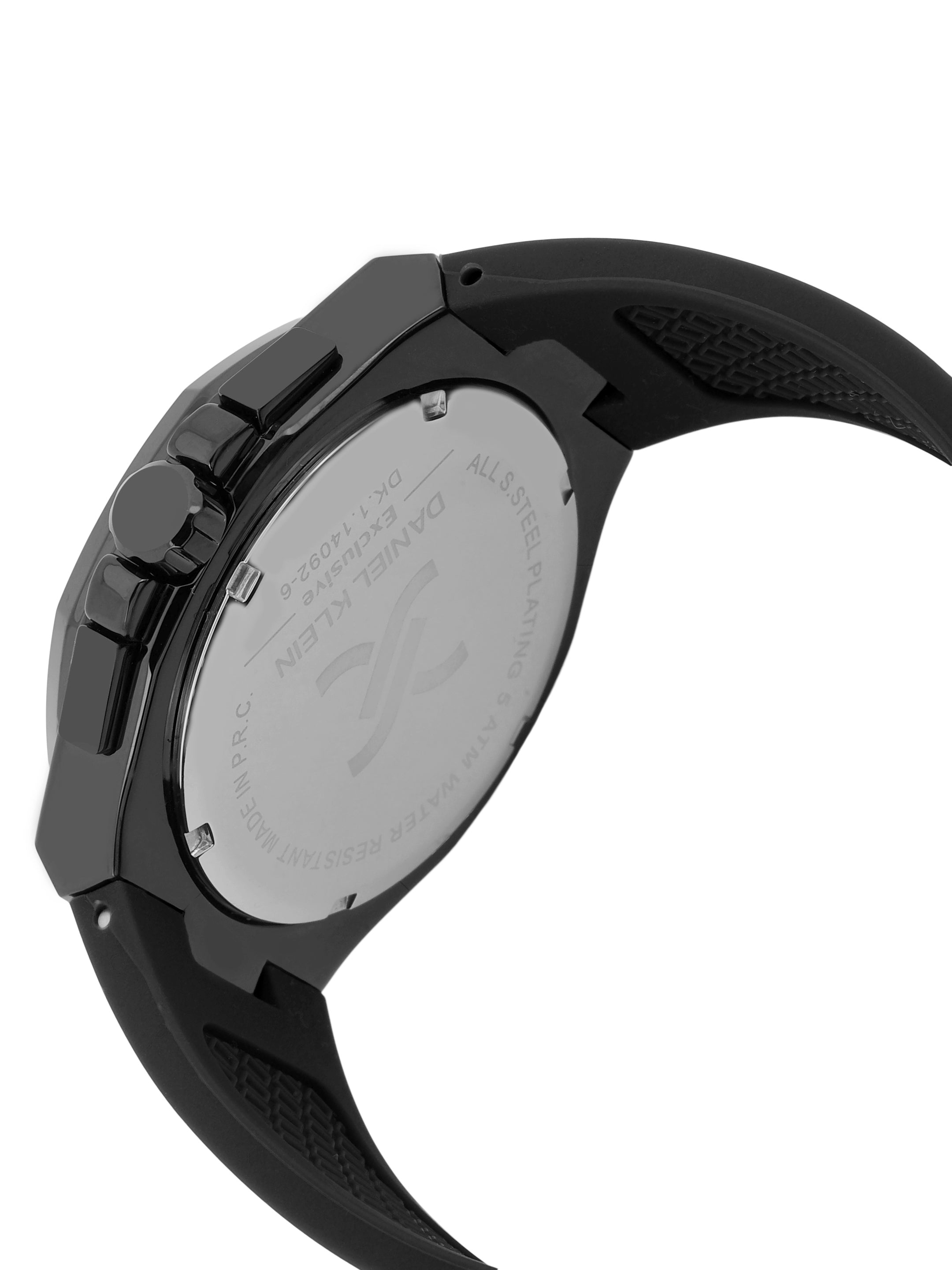Daniel Klein Men’s Gun Black Dial Silicone Watch DK.1.14092-1