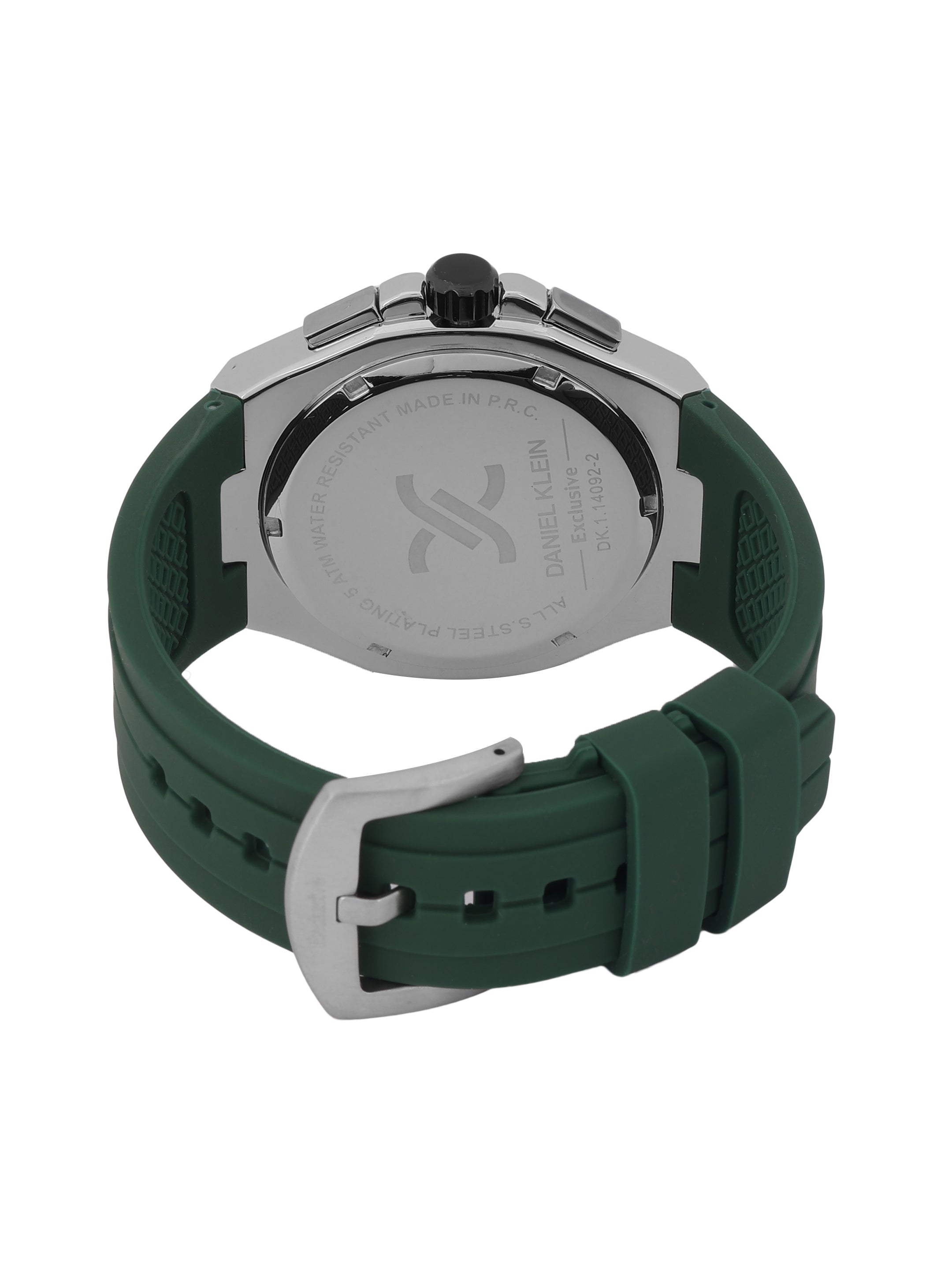 Daniel Klein Men’s Dark Green Dial Silicone Watch DK.1.14092-2