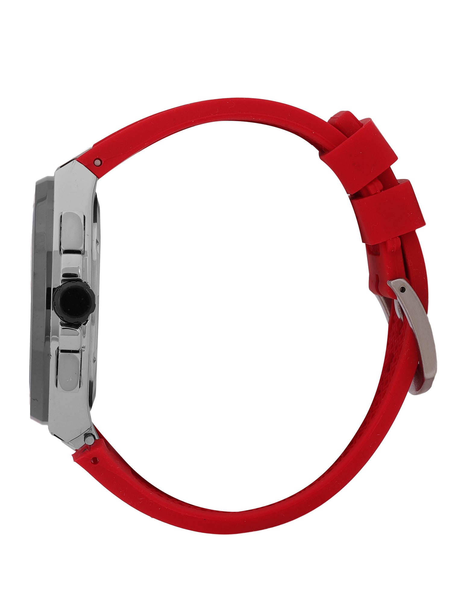 Daniel Klein Men’s Gun Black Dial Dark Red Silicone Watch DK.1.14092-3