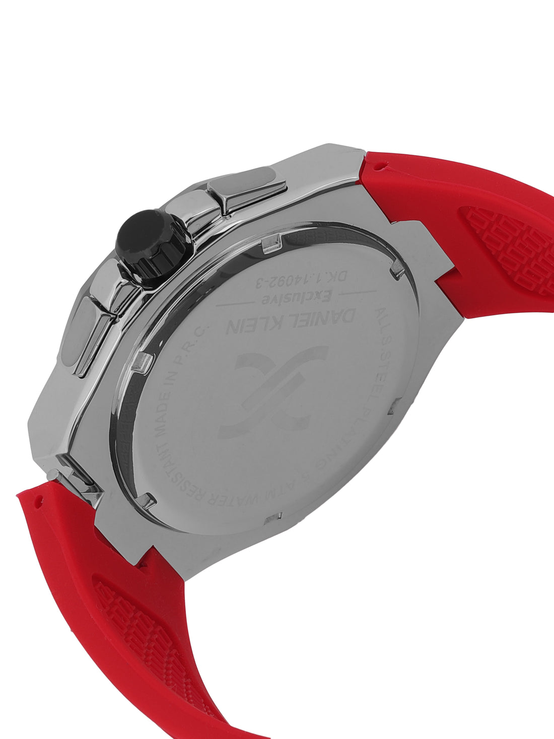 Daniel Klein Men’s Gun Black Dial Dark Red Silicone Watch DK.1.14092-3