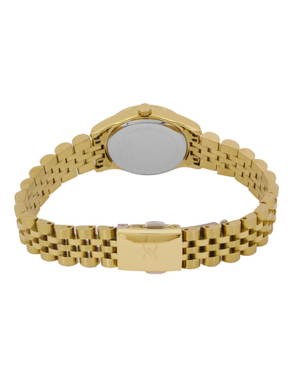 Daniel klein Premium Lady IPG White MOP Sunray Dial Stone Stainless Steel Watch DK.1.13914-3