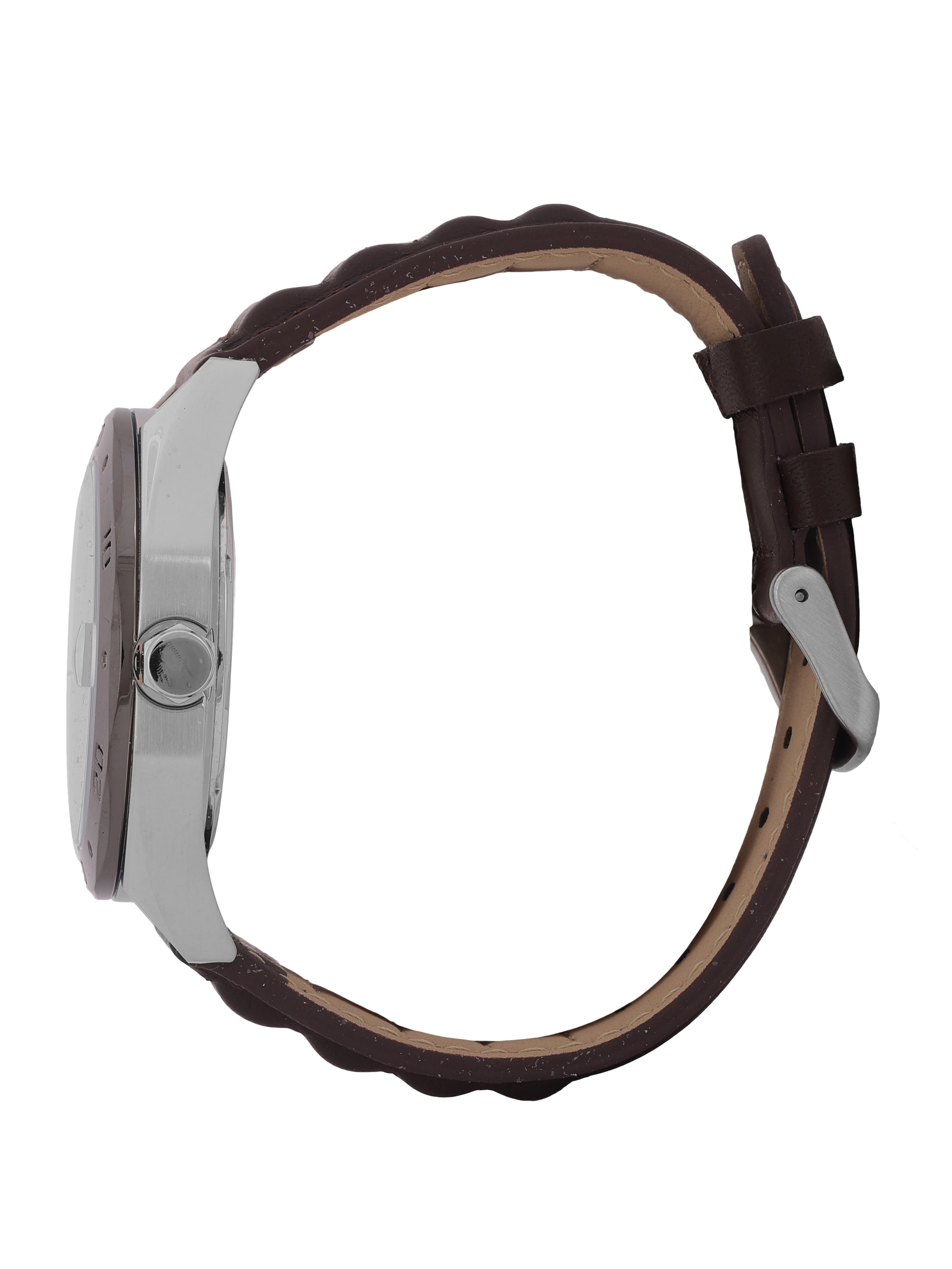 Daniel klein Dual-Tone IPS/IP Black Blue Emboss Dial Leather Watch for Men DK.1.14077-5