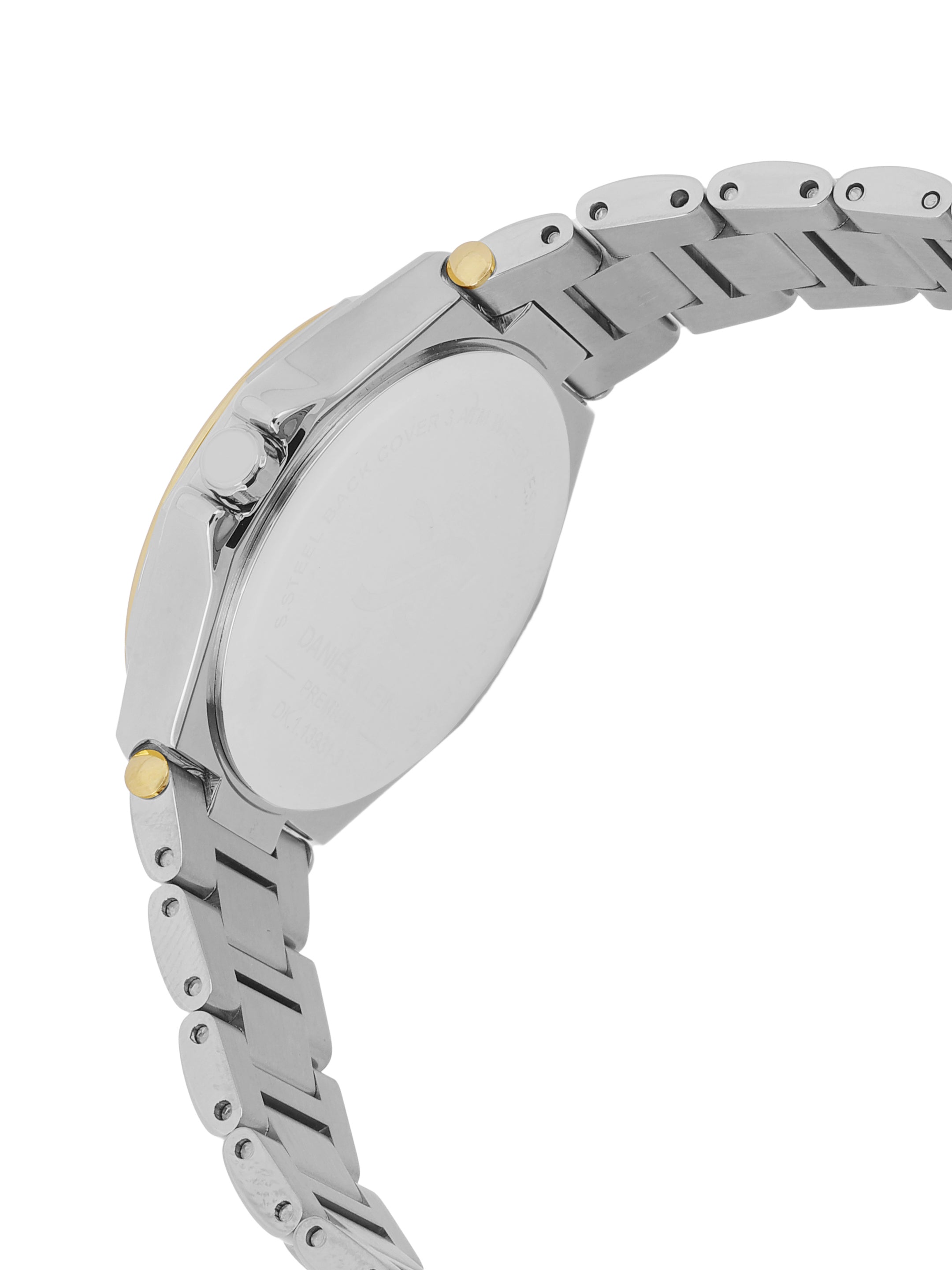 Daniel klein Premium Lady Dual-Tone IPS/IPG Dark Green Embossed Dial Stone Stainless Steel Watch DK.1.13931-5