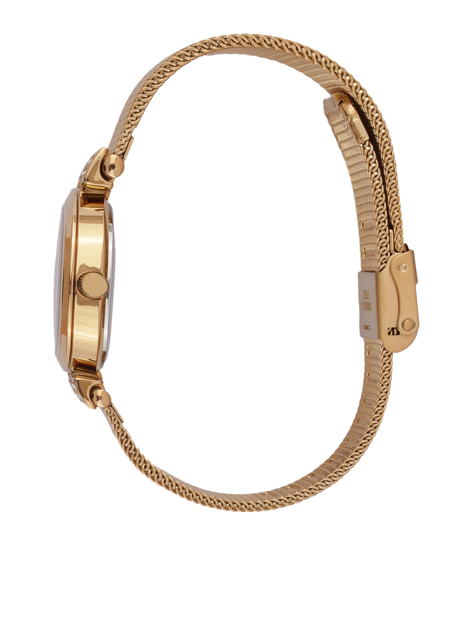 Daniel klein Premium Lady Silver Emboss Dial Rose Gold Mesh Watch DK.1.13966-5