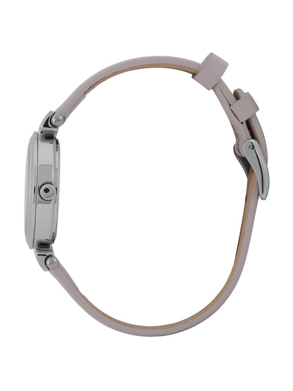 Daniel klein Premium Lady Grey Emboss Dial Grey Leather Watch DK.1.13967-2