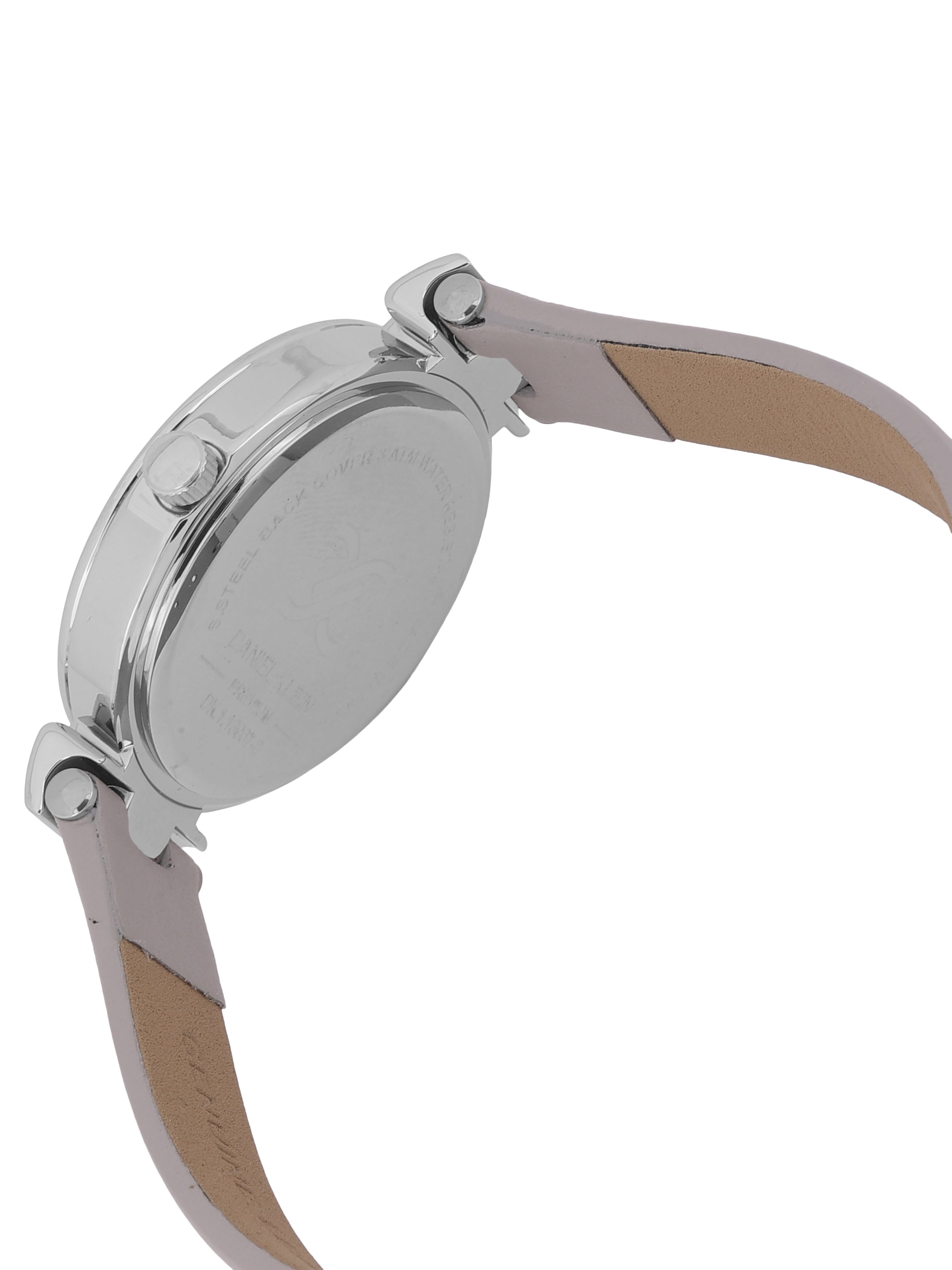 Daniel klein Premium Lady Grey Emboss Dial Grey Leather Watch DK.1.13967-2