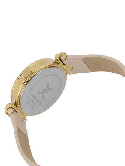 Daniel klein Premium Lady Grey Emboss Dial Grey Leather Watch DK.1.13967-3