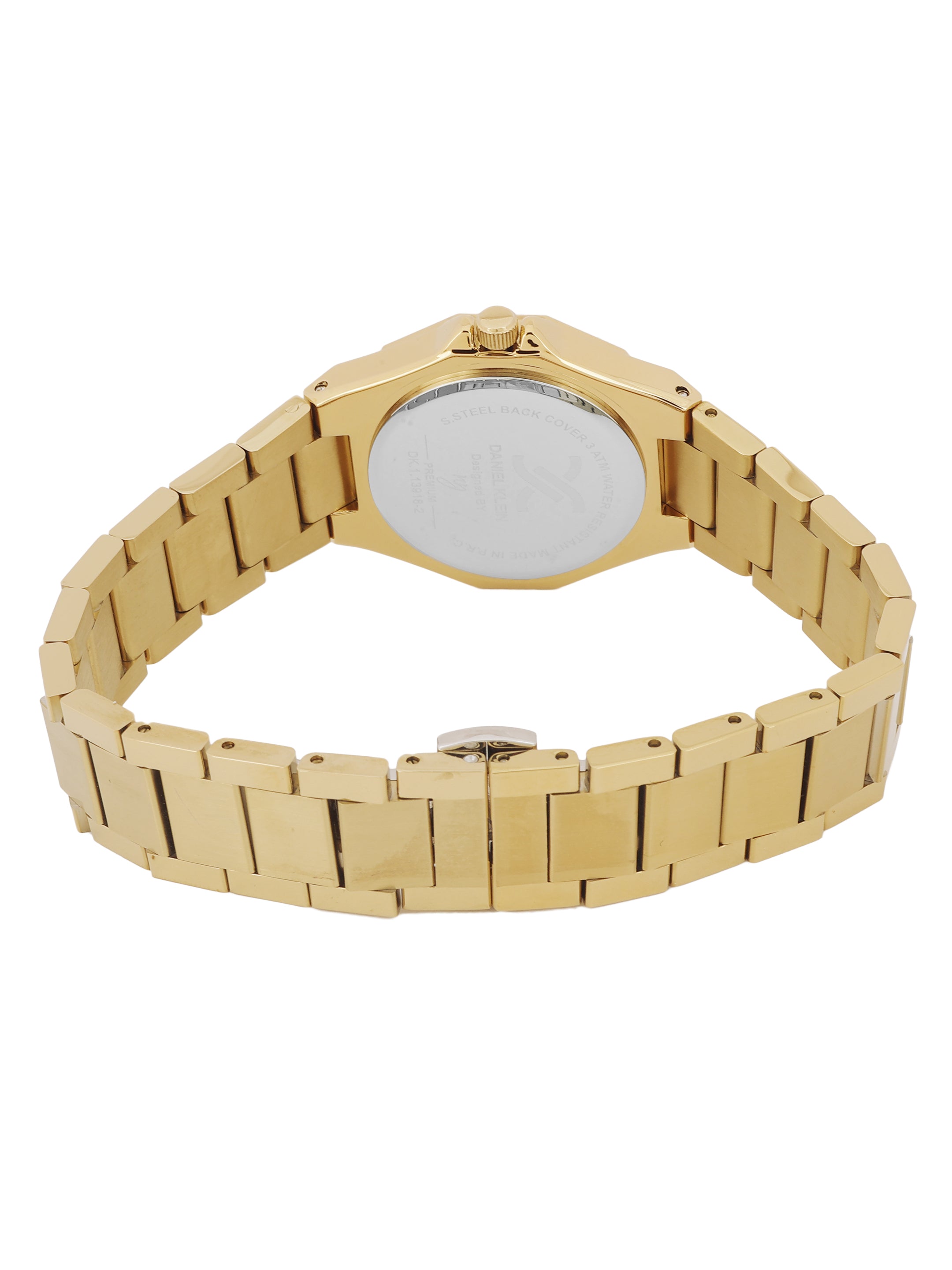 Daniel klein Premium Lady Silver IPG Case Stainless Steel Sunray Dial Stone Watch DK.1.13918-2