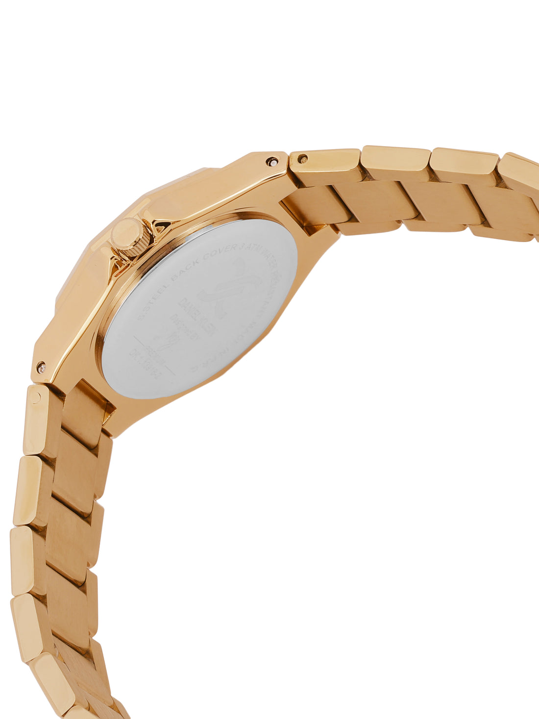 Daniel klein Premium Lady IP Pink R.Gold Dark Brown Sunray Dial Stone Stainless Steel Watch DK.1.13918-5