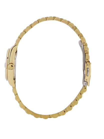 Daniel klein Premium Lady Gold Silver Sunray Dial Stainless Steel Watch DK.1.13969-5