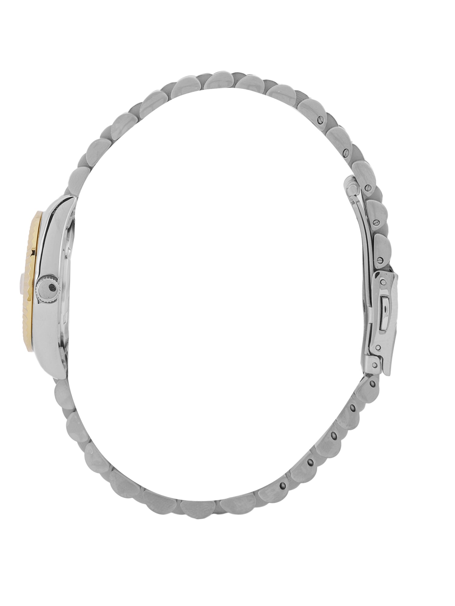 Daniel klein Premium Lady Dual-Tone Silver Sunray Stone Dial Stainless Steel Watch DK.1.13969-6