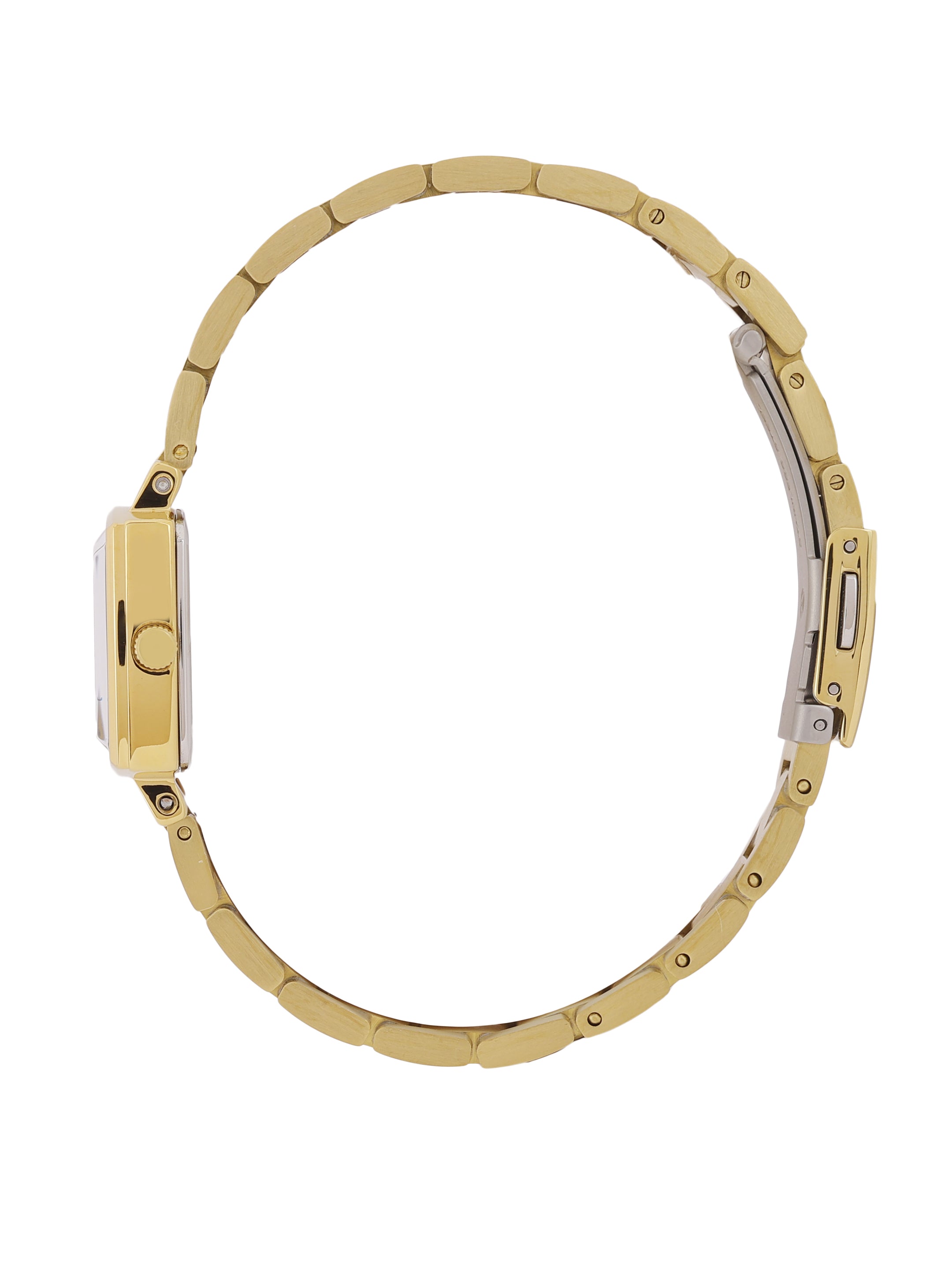 Daniel klein Premium Lady IPG Silver Embossed Dial Stone Stainless Steel Watch DK.1.13922-3