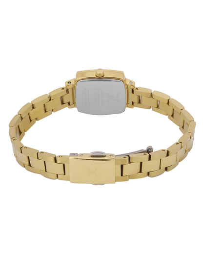 Daniel klein Premium Lady IPG Silver Embossed Dial Stone Stainless Steel Watch DK.1.13922-3