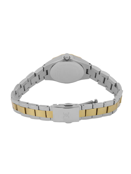 Daniel klein Dual-Tone IPS/IPG White MOP Sunray Dial Watch for Women DK.1.13965-4