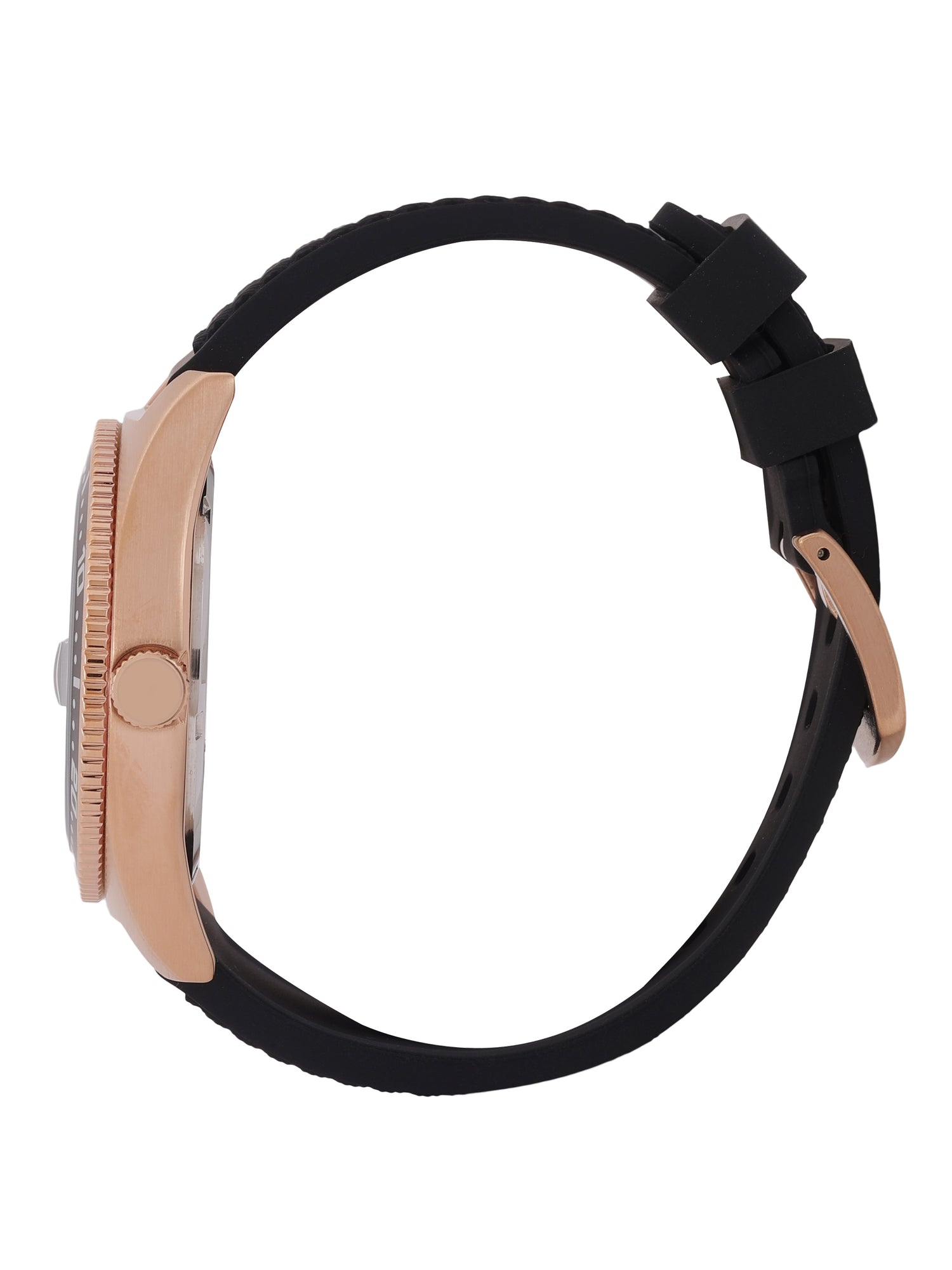 Daniel Klein Gun Black Dial Analog Watch for Men – Black Silicone Strap, Water Resistant DK.1.14058-6