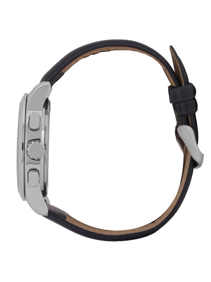 Daniel Klein Men’s Dark Blue Dial Leather Strap Watch DK.6.14032-3