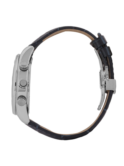 Daniel Klein Men’s Dark Blue Dial Leather Watch DK.1.14063-2