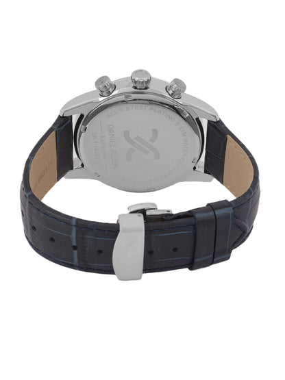 Daniel Klein Men’s Dark Blue Dial Leather Watch DK.1.14063-2