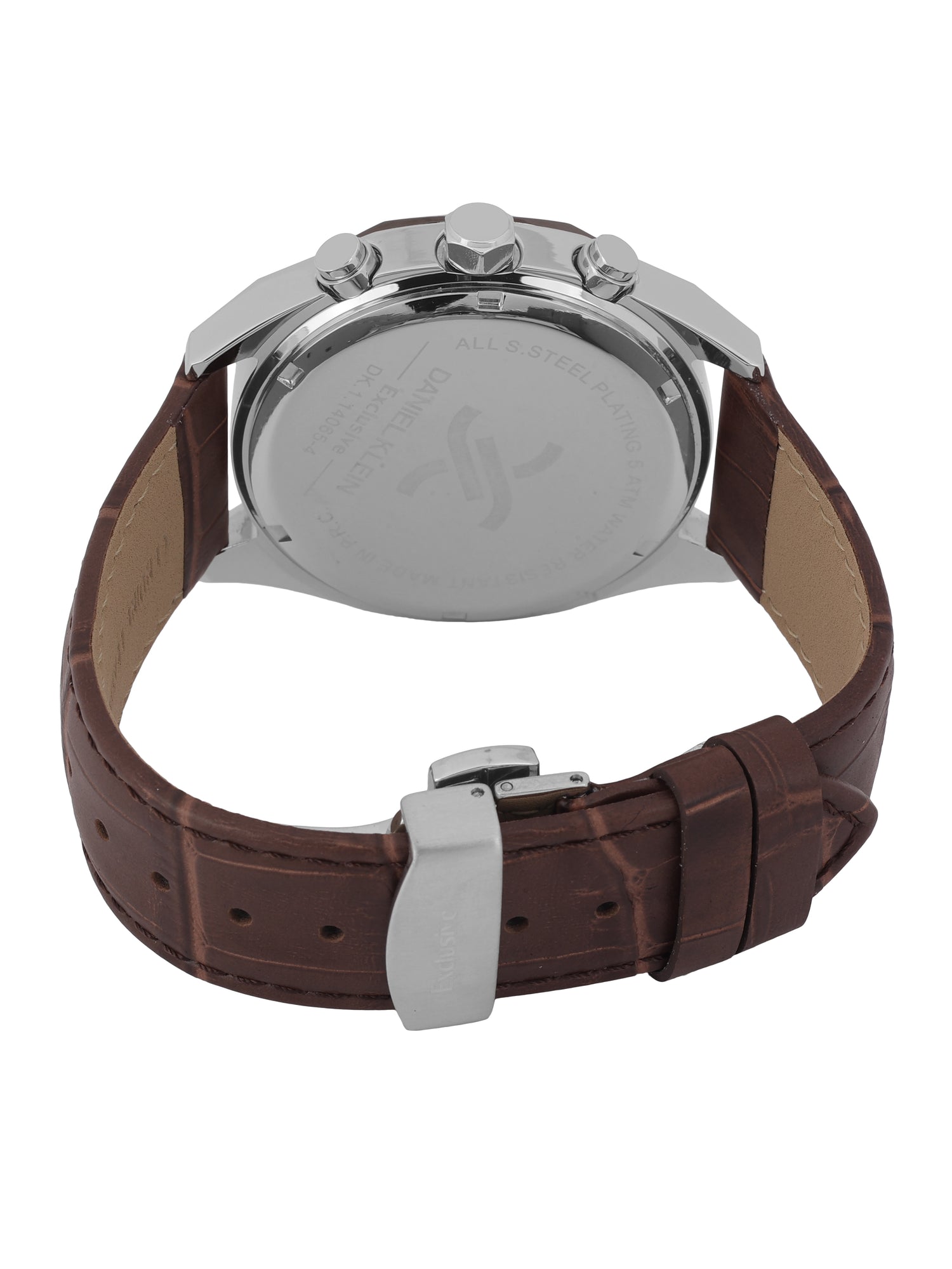 Daniel Klein Men’s Blue Dial Dark Brown Leather Watch DK.1.14065-5