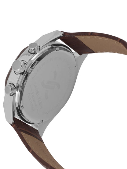 Daniel Klein Men’s Blue Dial Dark Brown Leather Watch DK.1.14065-5