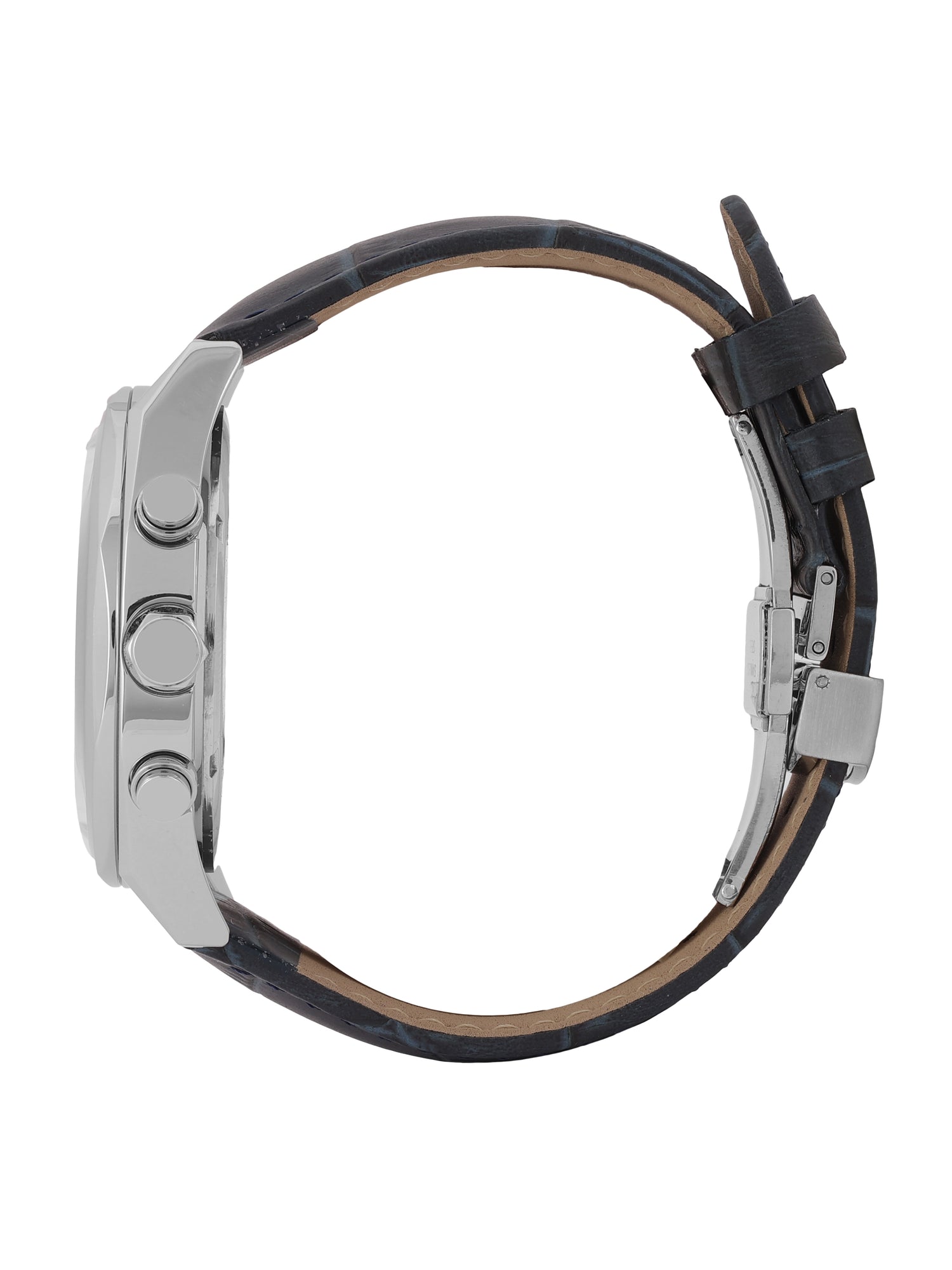 Daniel Klein Men’s Dark Blue Dial Leather Strap Watch DK.1.14065-3