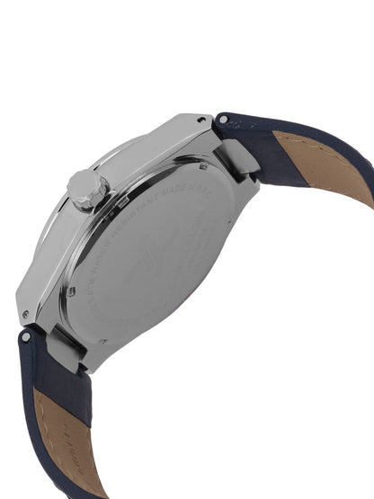 Daniel klein IPS Dark Blue Emboss Dial Leather Watch for Men DK.1.14059-2