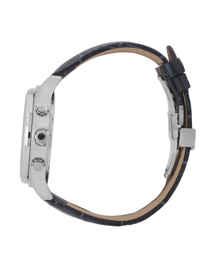 Daniel Klein Men’s Dark Blue Dial Leather Strap Watch DK.1.14056-2