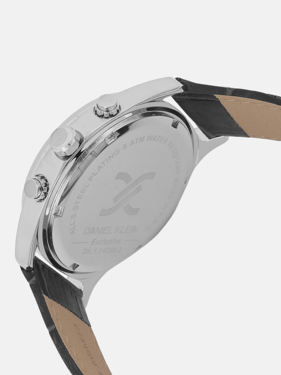 Daniel Klein Men’s Blue Dial Black Leather Watch DK.1.14056-3