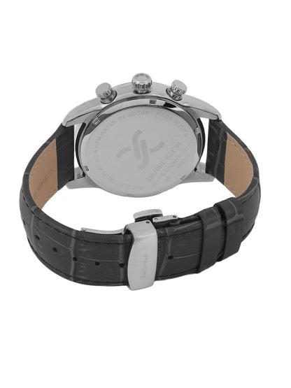 Daniel Klein Men’s Black Dial Black Leather Watch DK.1.14063-1