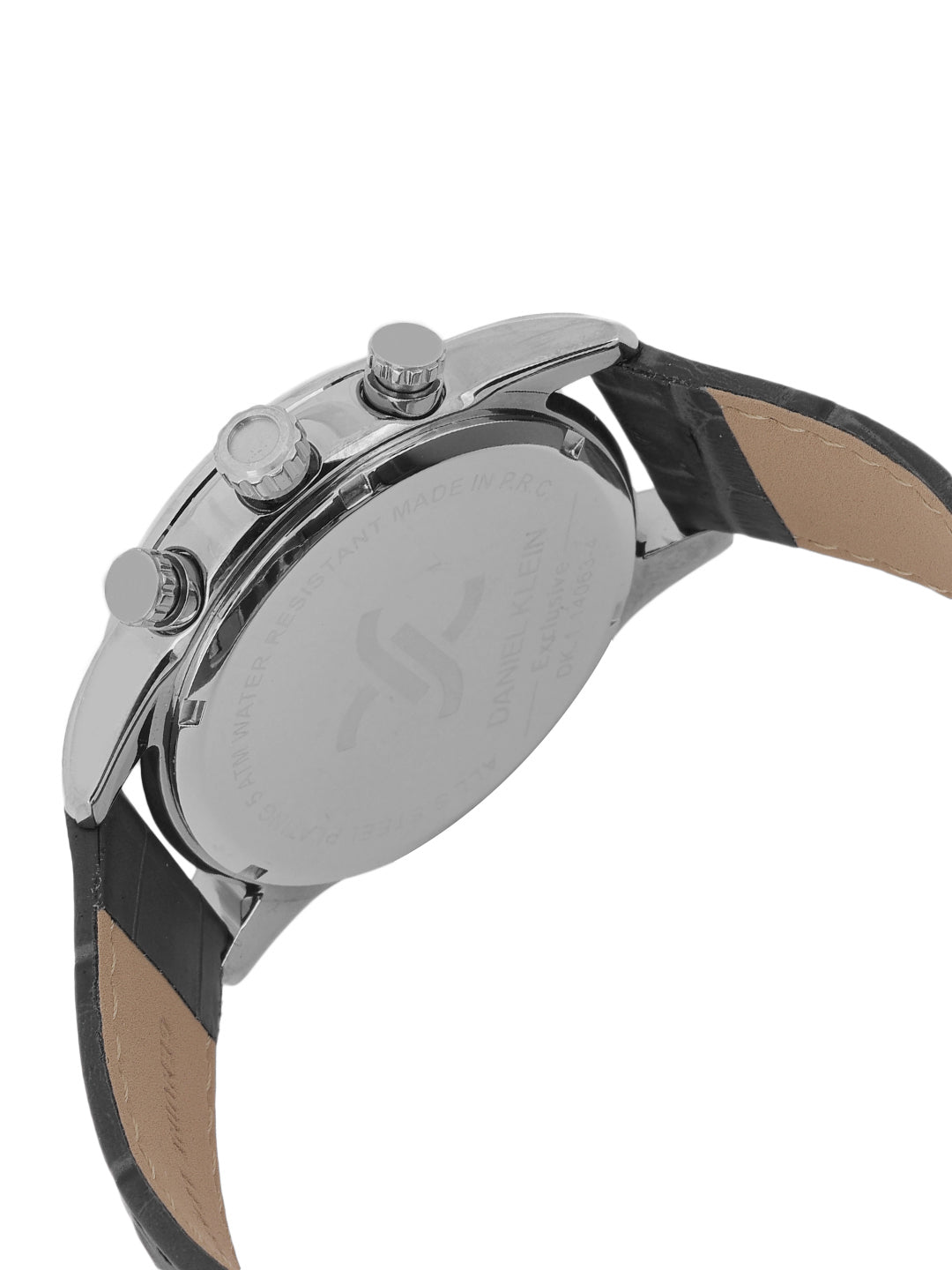 Daniel Klein Men’s Warm Grey Dial Black Leather Watch DK.1.14063-3