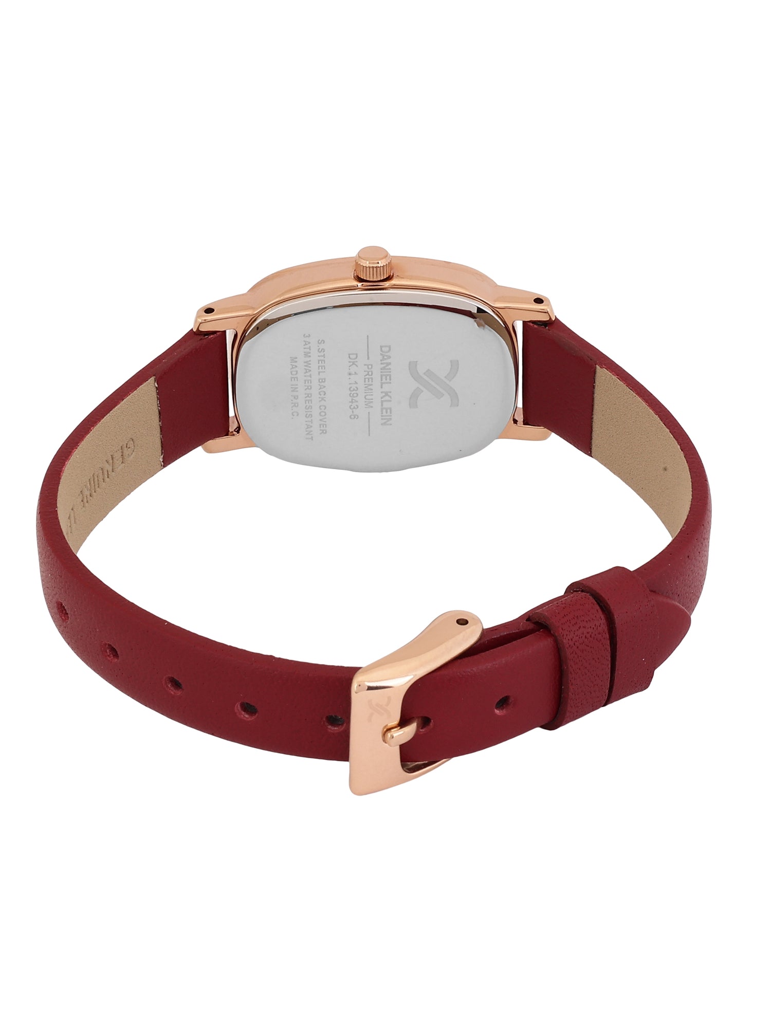 Daniel Klein Women Embellished Dial &amp; Leather Straps Analogue Watch DK.1.13943-6