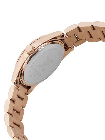 Daniel Klein Women’s Analog Watch – Silver Dial, IP Pink Rose Gold Strap DK.6.14133-5