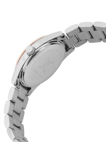 Daniel Klein Women’s Analog Watch – Silver Dial, Silver–Rose Gold Strap DK.6.14133-6