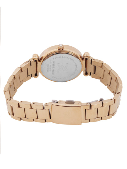 Daniel Klein Women’s Analog Watch – Gun Black Dial, IP Pink Rose Gold Strap DK.6.14132-5