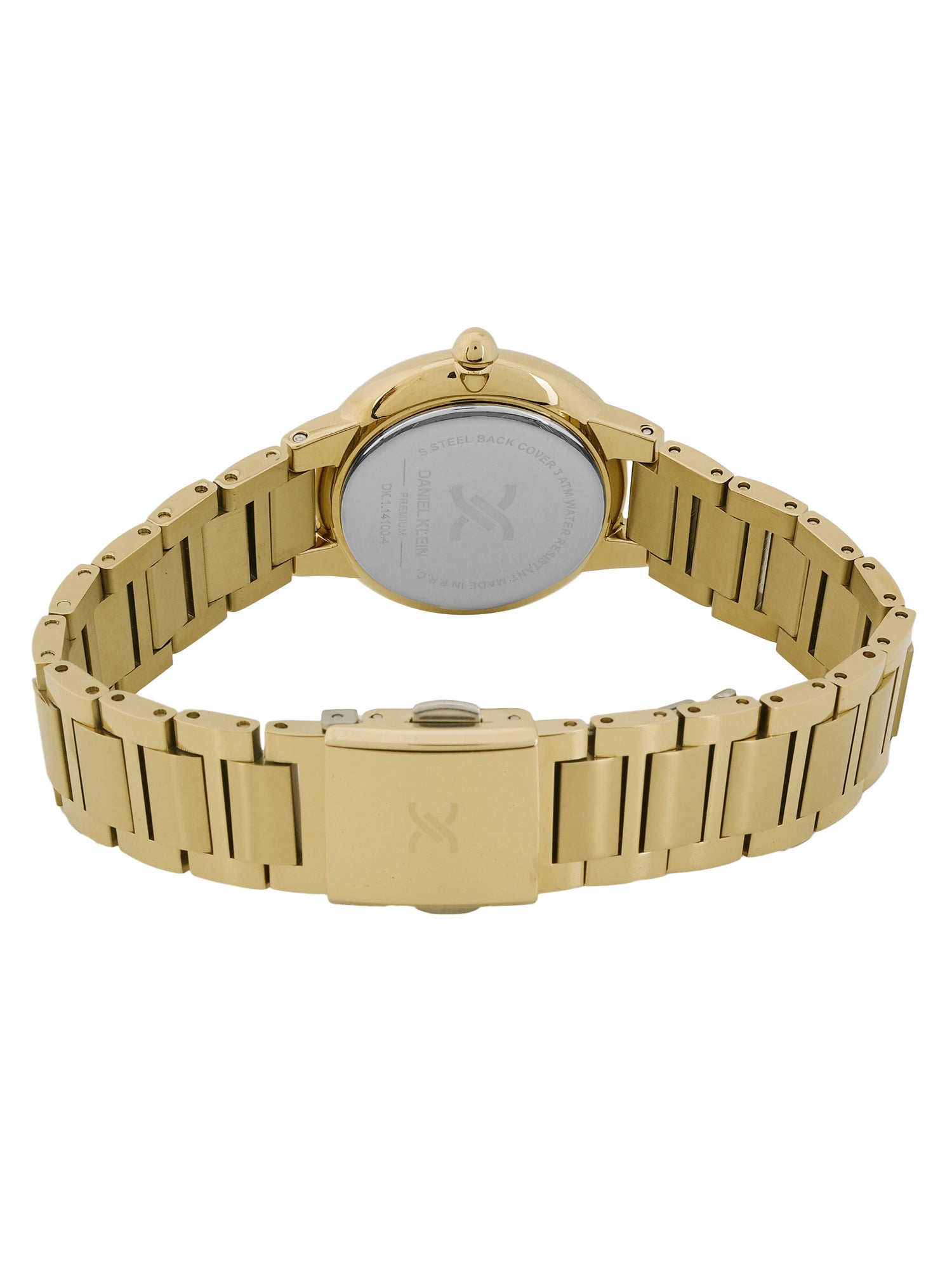 Daniel Klein Light Champagne Dial Gold Strap Women’s Analog Watch DK.1.14100-4