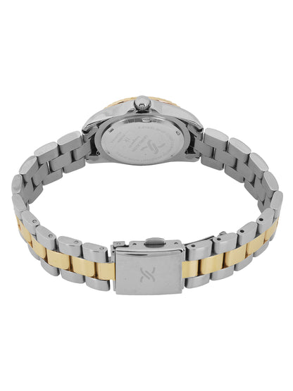 Daniel Klein Women’s Analog Watch – Dark Green Dial, Silver–Gold Strap DK.6.14134-4