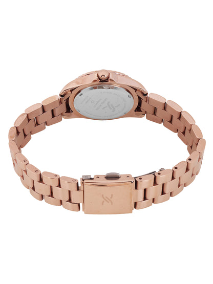 Daniel Klein Women’s Analog Watch – Silver Dial, IP Pink Rose Gold Strap DK.6.14134-5