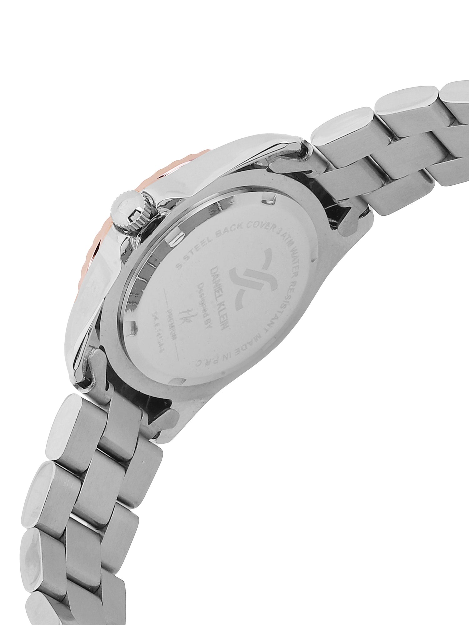 Daniel Klein Women’s Analog Watch – Dark Brown Dial, Silver–Rose Gold Strap DK.6.14134-6