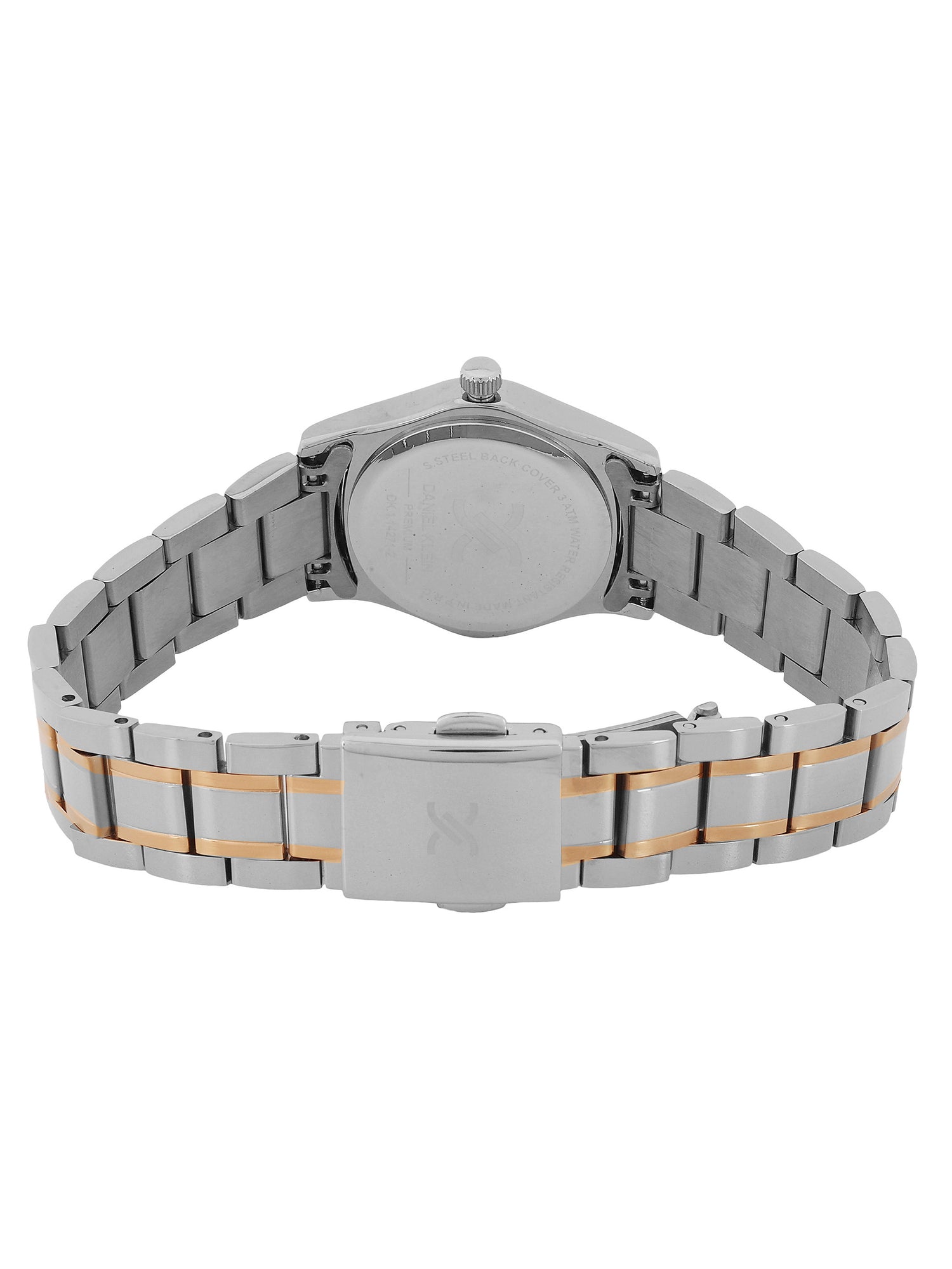 Daniel Klein Silver Dial Gold Strap Women’s Analog Watch DK.1.14271-2