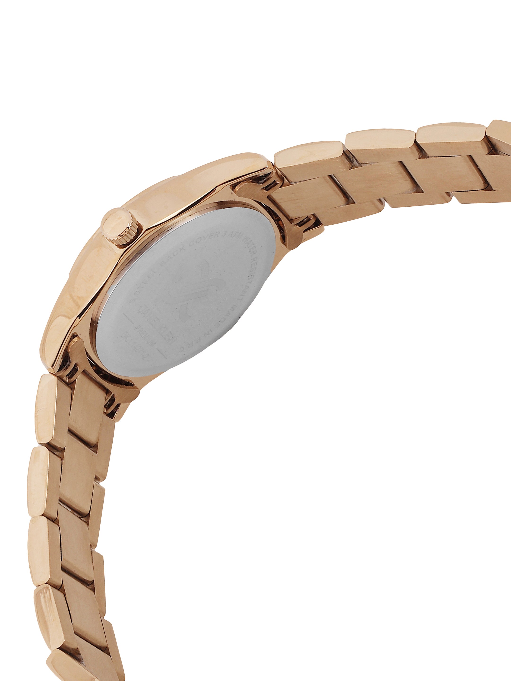 Daniel Klein Silver Dial Pink Rose Gold Strap Women’s Analog Watch DK.1.14271-5