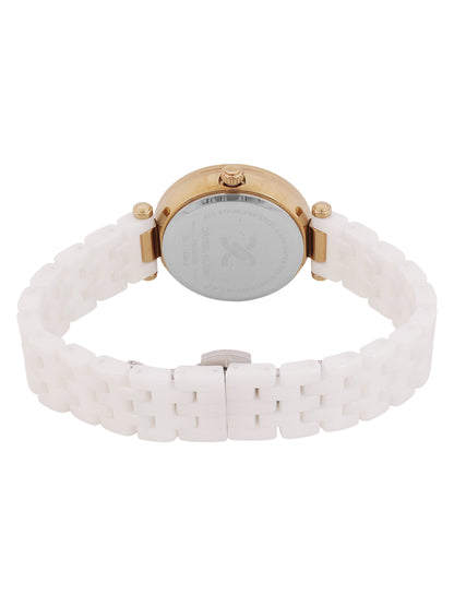 Daniel Klein Silver Dial White Strap Women’s Analog Watch DK.1.14282-1