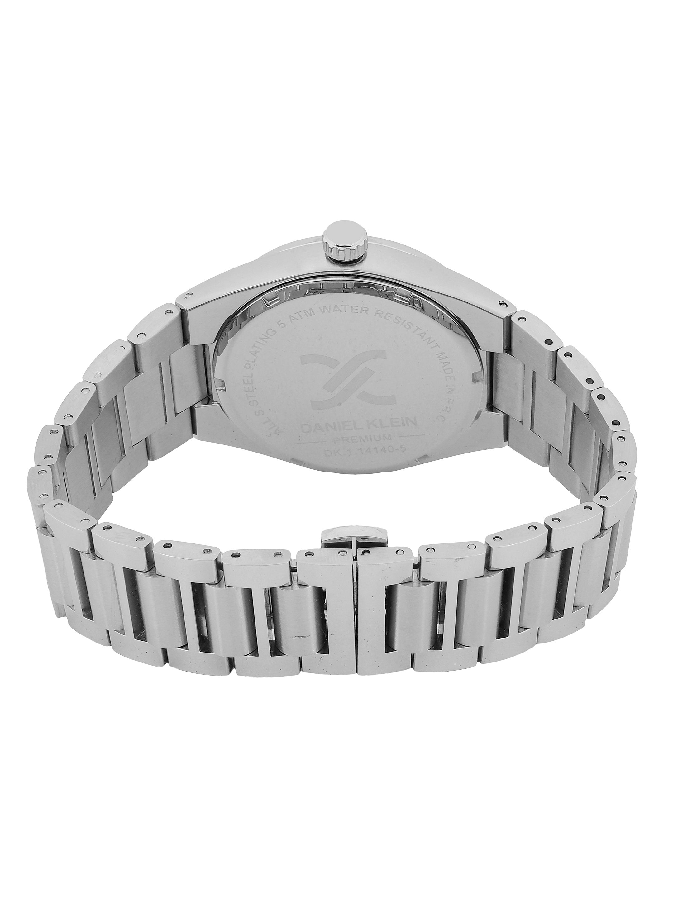 Daniel Klein Dark Green Dial Silver Strap Men’s Analog Watch DK.1.14140-4