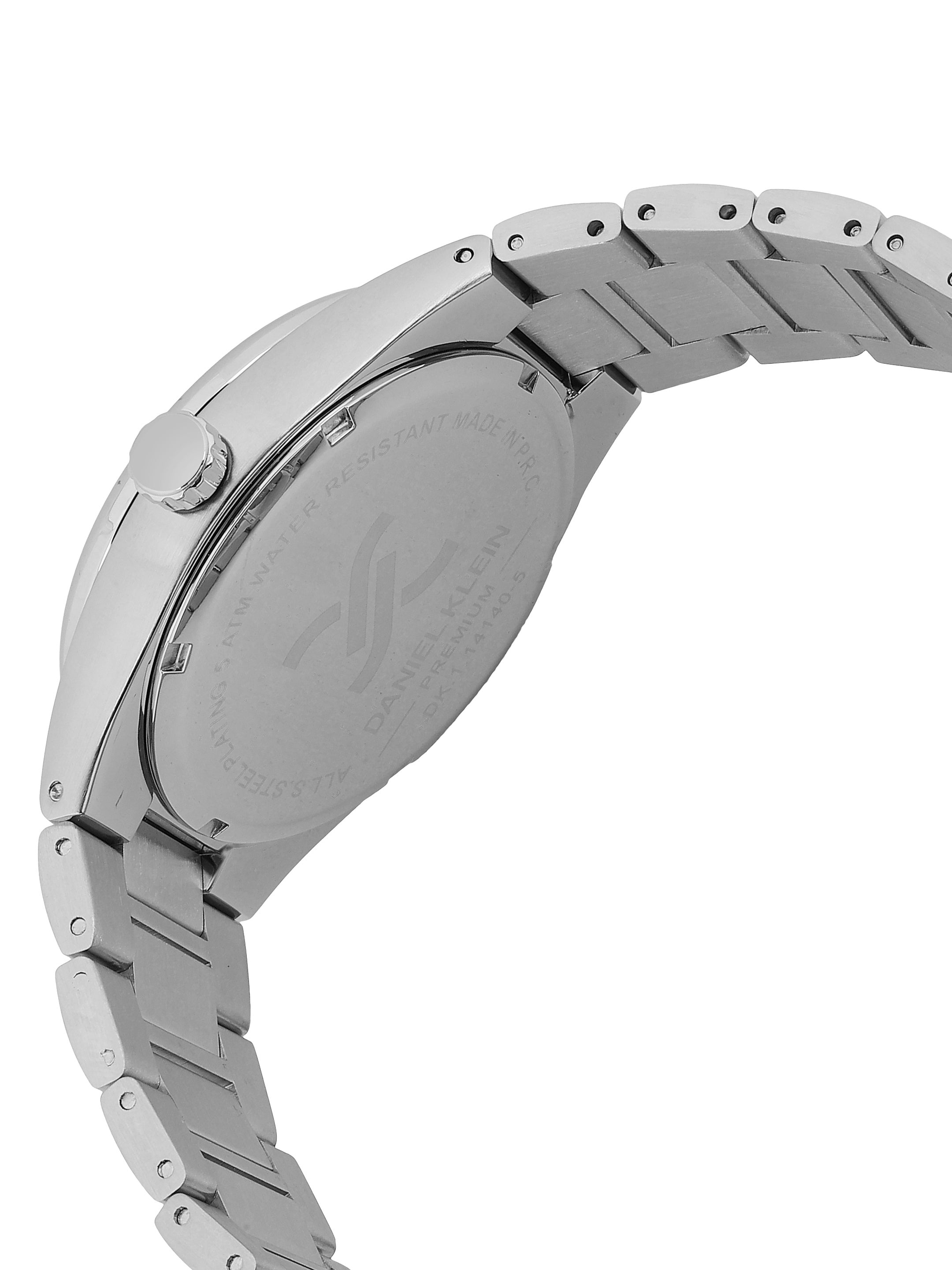 Daniel Klein Blue Dial Silver Strap Men’s Analog Watch DK.1.14140-3