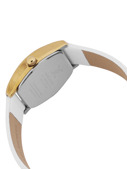 Daniel Klein Silver Dial White Strap Women’s Analog Watch DK.1.14152-3
