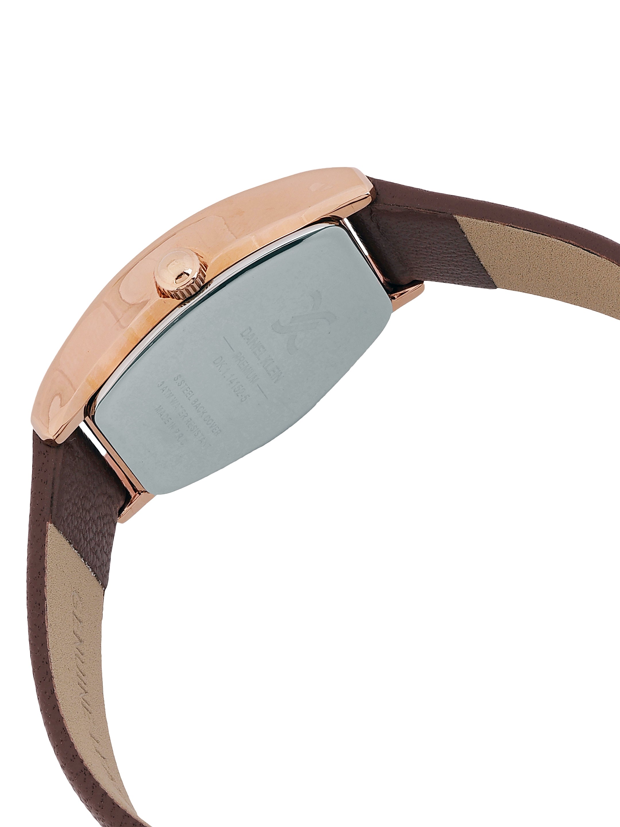 Daniel Klein Silver Dial &amp; Brown Strap Women’s Analog Watch DK.1.14152-5